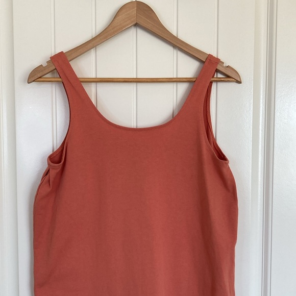Nike Womens Sunshine Tank Dress Orange Size XL Cotton Athleisure - Picture 2 of 8